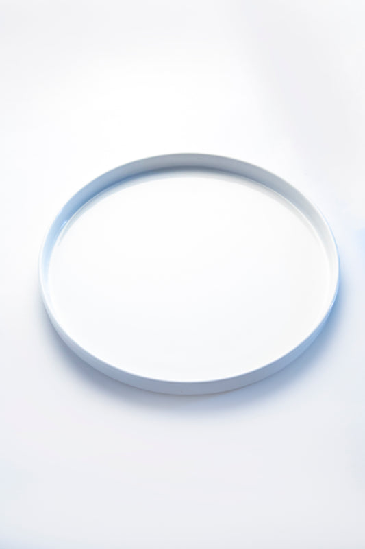 Feast Plate – Glossy White (The Size of Ya Head)
